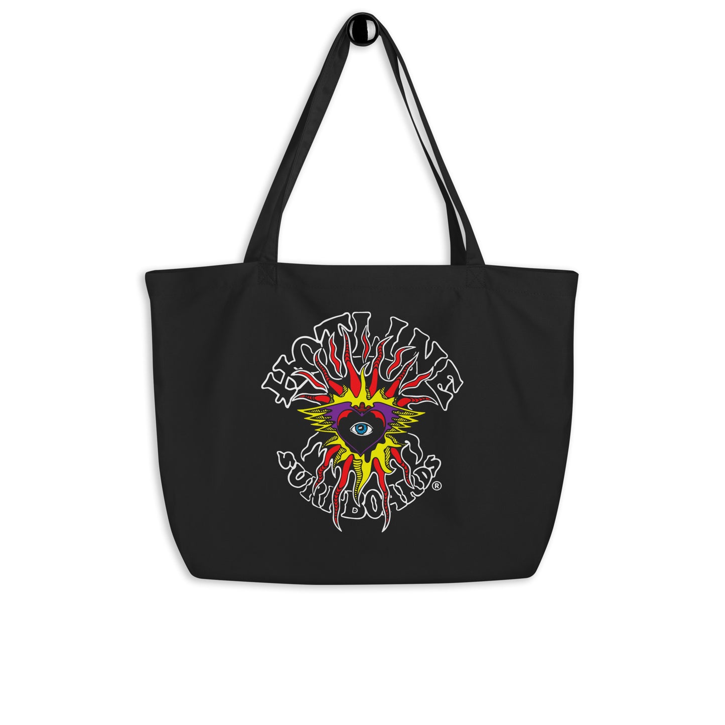 Flaming Eye large organic tote