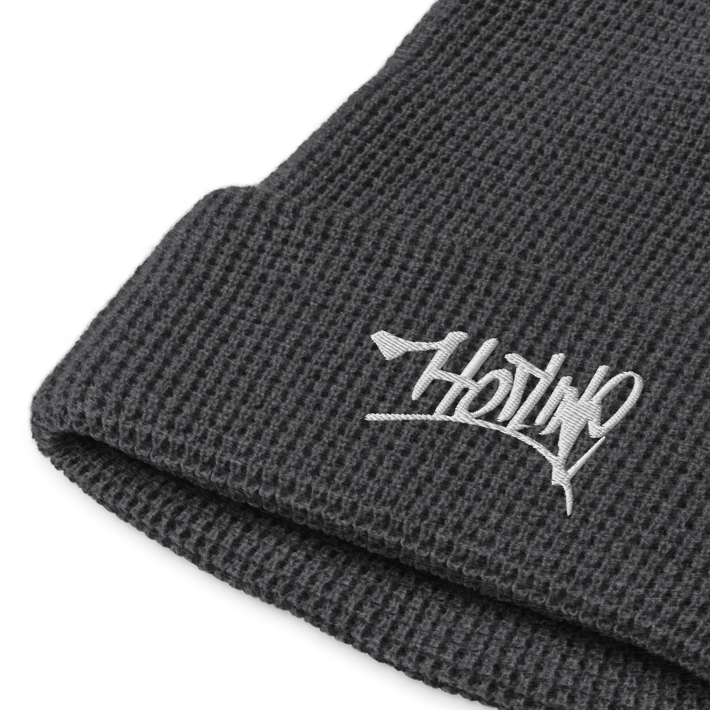 Tag waffle beanie